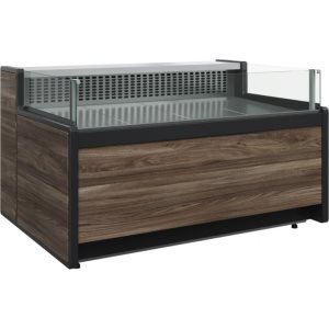 Витрина холодильная Carboma GC111 VM 1,25-2 (открытая, динамика) (1008 Темный дуб)