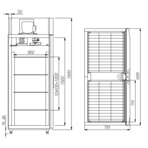 Шкаф морозильный Полюс Carboma F1400 INOX - Изображение 2