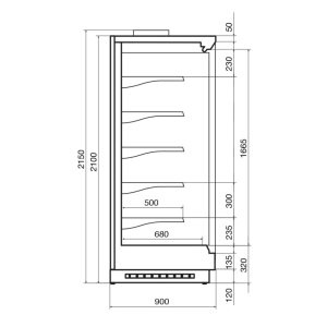 Горка холодильная Dazzl Vega DG 090 H210 190 - Изображение 3
