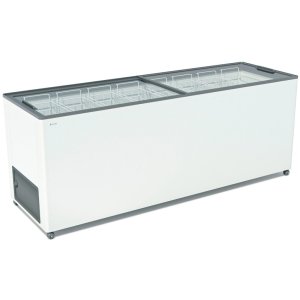 Ларь морозильный с прямым стеклом Frostor F 700 C серый