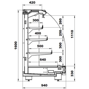 Горка холодильная МХМ Варшава 160/94 ВХСнп-1,25 (без боковин) - Изображение 3
