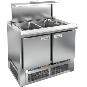 Стол холодильный для салатов HiCold SLE3-11GN З полипропилен, с крышкой