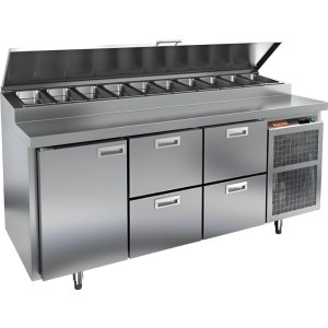 Стол холодильный для пиццы HiCold PZ1-122N (1/3) 