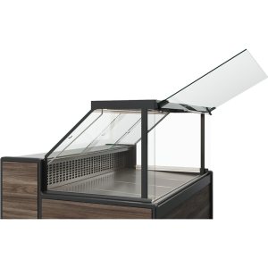 Витрина холодильная Carboma GC111 SV 1,5-1 (1008 Темный дуб) (газлифт, без боковин) - Изображение 2