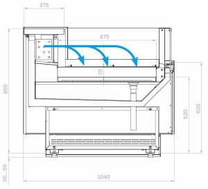 Витрина холодильная Carboma GC110 SP 2,0-2 рыба на льду открытая без боковин (версия 2.0) (цвет по схеме стандарт) - Изображение 2