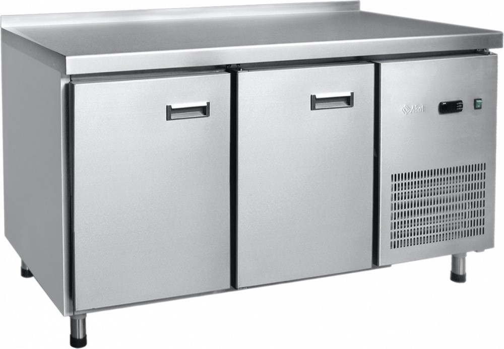 Стол холодильный Abat СХС-70-01-СО (охлаждаемая столешница) с бортом (дверь, дверь-стекло)