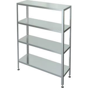 Стеллаж с 4-я сплошными полками МХМ С-4-0,5/1,4/1,6 (нержавейка) 