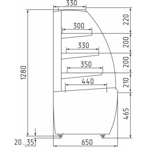 Витрина кондитерская Carboma K70 N 0,9-1 Light (0013-0430) нейтральная - Изображение 2